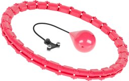 Rebel Smart Hula Hop odchudzające koło z wypustkami i obciążeniem 50cm, różowe, REBEL ACTIVE
