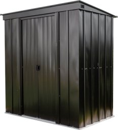 vidaXL Spacemaker Metalowa szopa na narzędzia 64 Onyks Czarny 120x195x196cm