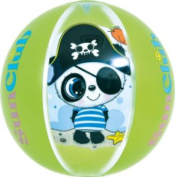 JiLong PIŁKA PLAŻOWA DMUCHANA PANDA 40CM 53014 ZIELONY