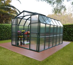 vidaXL Rion Szklarnia plastikowa Grand Gardener 46 Zielony 389x267x238 cm łącznie z podstawą