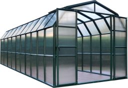 vidaXL Rion Szklarnia plastikowa Grand Gardener 410 Zielony 639x267x238 cm łącznie z podstawą