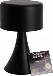 Home Styling Collection Metalowa lampka stołowa, czarna, 12 x 21 cm