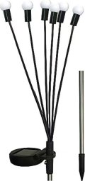 Saska Garden LAMPA SOLARNA TAŃCZĄCE NA WIETRZE KULECZKI BIAŁE 6 LED 72CM