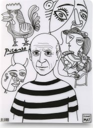 vidaXL Mata transparentna Picasso Funny Mat STRIGO