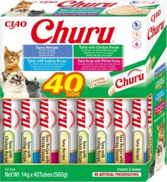 Inaba Foods INABA Churu dla kota - mix smaków z owocami morza 40x14g