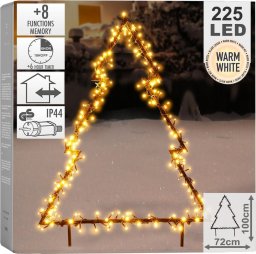 Vilde Choinka świecąca zewnętrzna metalowa 225 LED 100 cm