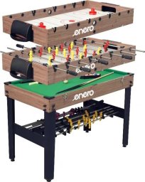 Enero STÓŁ DO GRY 3W1 WOODEN PIŁKARZYKI BILARD CYMBERGAJ 121x61x81CM