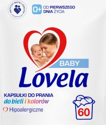 Lovela dla dzieci hipoalergiczne kapsułki do prania bieli i kolorów 60 szt