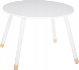 Atmosphera Biały stolik dziecięcy, okrągły - 43 cm, Ø 60 cm