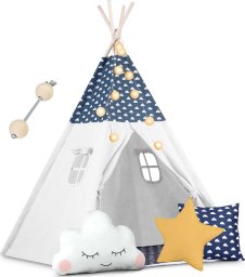 Namiot tipi dla dzieci ze światełkami Nukido - granatowy