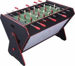 Enero Stół do gry obrotowy 3w1 czarny 121x84,5x85,3cm