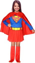 Ciao Strój Supergirl (Sukienka, peleryna, pas i materiałowe buty) - 8-10 lat