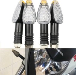 Aptel Dynamiczne KIERUNKOWSKAZY do jednośladów motor 4 sztuki LED M10 czarne ZD59C