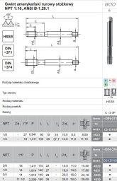 Fanar GWINTOWNIK NPT 1"-11.1/2 DIN-374C HSSE 800