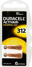 Blow 3857# Bateria da-312 duracell do aparatu słuchowego 6sztuk