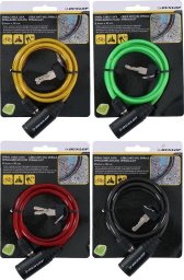 Dunlop Dunlop - Zapięcie do roweru spiralne na klucz 90 cm (Żółty)