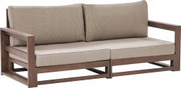 Beliani Sofa dwuosobowa 2-osobowa Certyfikowane drewno akacjowe Ciemne drewno TIMOR