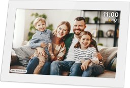 Ramka cyfrowa Kruger&Matz Cyfrowa ramka na zdjęcia FRAMEO Wi-Fi 10,1" biała