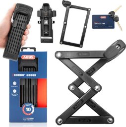 Abus Zapięcie składane panelowe Abus Bordo 6000K/90, XPlus, czarne, etui SH