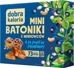 Dobra Kaloria Mini batoniki z nerkowców w stylu muffina jagodowego 6szt