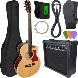 V-Tone EAG SET NT gitara elektroakustyczna + wzmacniacz gitarowy zestaw