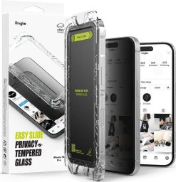Ringke SZKŁO PRYWATYZUJĄCE RINGKE EASY SLIDE 2-PACK IPHONE 16 PRO PRIVACY