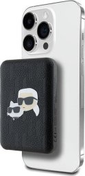 Powerbank Karl Lagerfeld Karl Lagerfeld Powerbank indukcyjny KLPB5FPGKSKCHK 15W 5000mAh czarny/black Karl&Choupette Head Pin MagSafe
