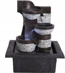 Home Styling Collection Fontanna domowa stojąca dekoracja, podświetlenie LED, 21,5 x 19 x 26 cm