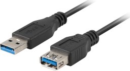 Kabel USB Natec USB-A - USB-A 1.8 m Czarny (5908257126434)
