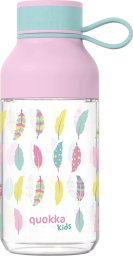Quokka Quokka Ice Kids with strap - Butelka na wodę z tritanu 430 ml z paskiem (Feathers)