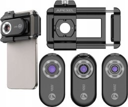 Apexel 3x Obiektyw MIKROSKOP CYFROWY 200x 150x 100x Filtr CPL do Telefonu Telefon / APL-MS3IN1