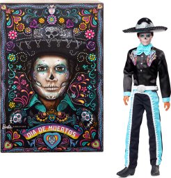 Lalka Barbie Mattel Dzień Zmarłych Ken (HRM73)