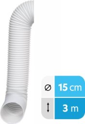 Warmtec Rura do klimatyzatora przenośnego (fi15cm) - 3m