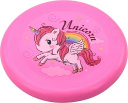 LeanToys Latający Dysk Frisbee Jednorożec Różowy 20cm