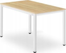 Leobert Stół TESSA 120cm x 60cm - dąb / białe nogi