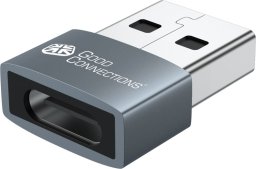 Adapter USB Good Connections USB-A - USB-C Szary  (USB-AD203)