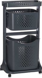 Kipit Plastikowy regał do garderoby z 2 koszami COMFY PLACES, 44 x 33 x 81 cm
