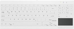 Klawiatura Cherry AK-C7412F MEDIC CORDED KB NOR WRLS TOUCHPAD NUMPAD IP68 WHITE