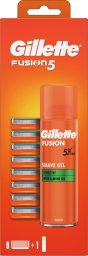 Gillette Wkłady Fusion5 8 szt. + Fusion żel 200ml