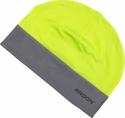Ardon ARDON FX500 H6181- Funkcyjna czapka żółta hi-vis pasek odblaskowy optymalny komfort termiczny dopasowuje się do kształtu głowy podczas uprawiania sportu pod kask rowerowy narciarski itp - UNI