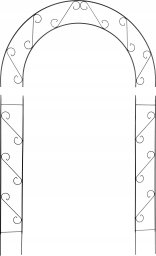 Kadax KADAX Pergola Ogrodowa metalowa Łuk Na Kwiaty Róże Do Róż Pnącz 240cm Podpora