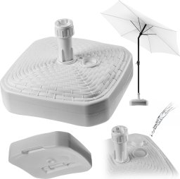 Kadax KADAX Podstawa Parasola Stojak Pod Parasol Ogrodowy Kwadratowy 39cm Obciążnik