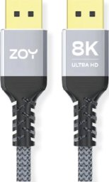 Kabel ZOY DisplayPort - DisplayPort 3m szary (ZCD3)