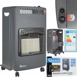 Geko Piecyk gazowy w zestawie z reduktorem i wężem 4,2kW – typ 2 (1)