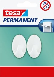 Tesa HACZYKI PERMANENTNE 2 SZT. "S", OWALNE, BIAŁE