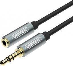 Kabel Unitek Jack 3.5mm - Jack 3.5mm 1m srebrny (Y-C932ABK)