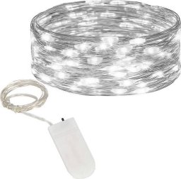 Springos Lampki choinkowe 20 LED druciki mikro na baterie biały zimny UNIWERSALNY