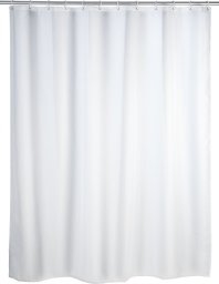 Wenko Zasłona prysznicowa, tekstylna, kolor biały, 180x200 cm, WENKO
