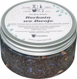 Cup&You Herbata we Dwoje - wysokogatunkowa herbata o smaku pomarańczowo - limonkowym, na bazie czarnej herbaty earl grey, w eleganckim pudełku, 60g