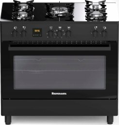 Kuchenka Ravanson Kuchnia gazowo-elektryczna Ravanson KWGE-K90 GLASS black